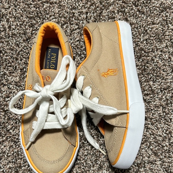 Polo by Ralph Lauren Kids Tan and Orange Sneakers (NWOT) - Picture 8 of 10
